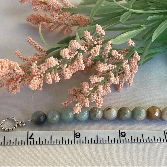 BEADED Bracelet Amazonite with Sterling Silver Toggle - Picture 8 of 8